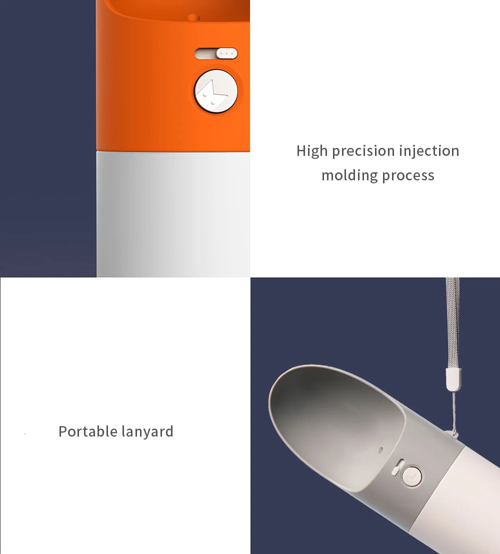 Оригинальная кружка для воды Xiaomi Rocket Pet 270 мл, портативная чашка для воды с одной кнопкой и замком для собак, кошек, уличная чашка для питья домашних животных