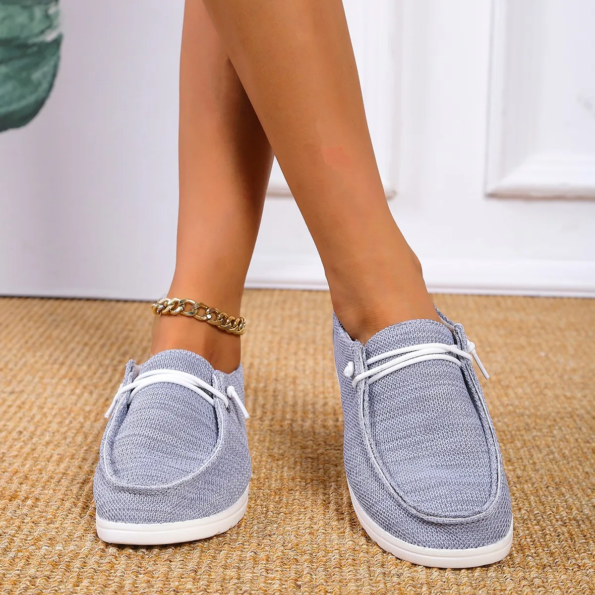 

Women Lace Up Flats Shoes New Spring Autumn Ethnic Style Sneakers for Women Breathable Female Ladies Shoes Elegant zapatillas