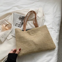 2021 designer fashion women shoulder bags woven ladies handbags female large capacity tote bags luxury womens beach bag