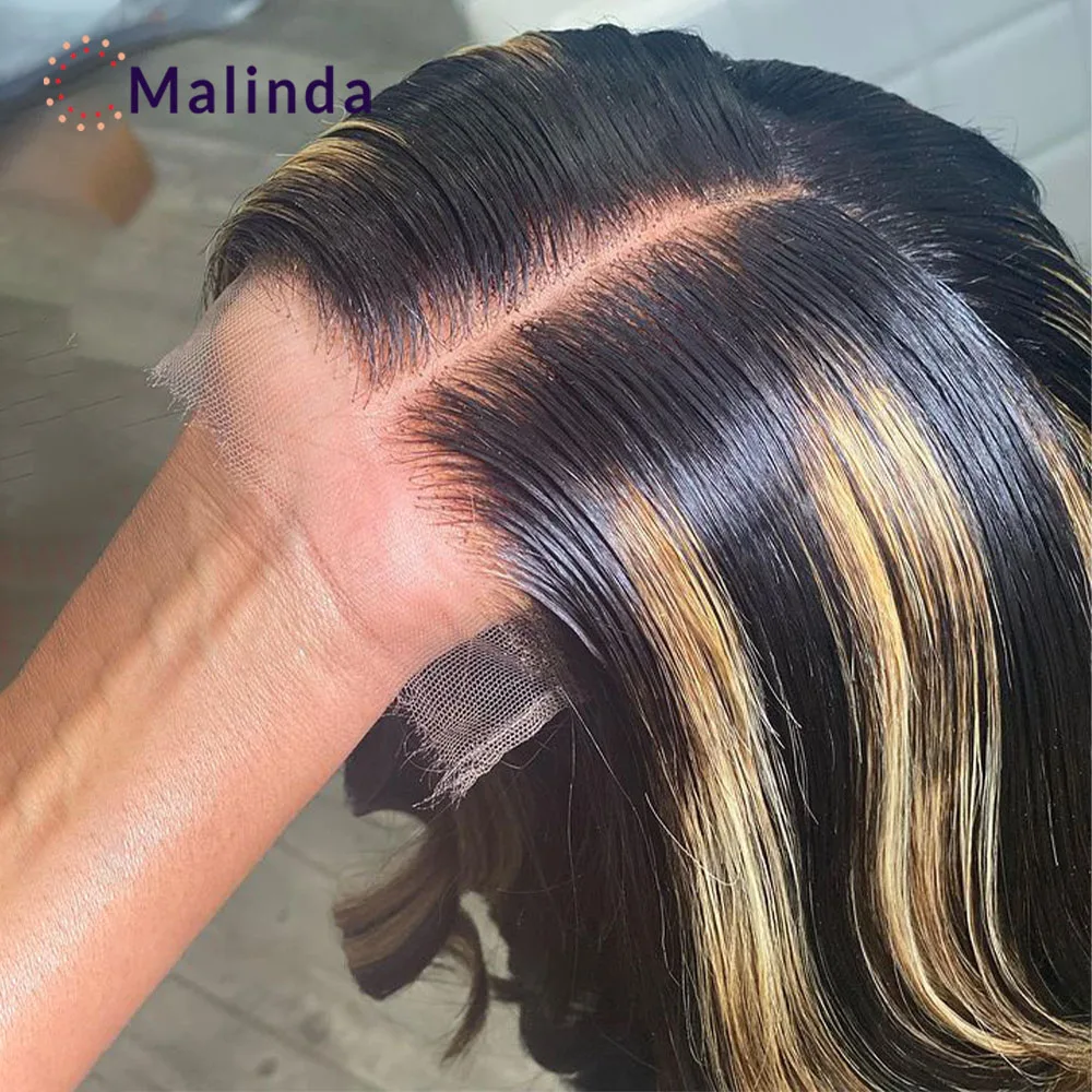 

Honey Blonde Body Wave Lace Front Wig Ombre 1B27 Colored 4x4 Lace Closure Wigs For Women 13x6 Full Lace Front Human Hair Wig