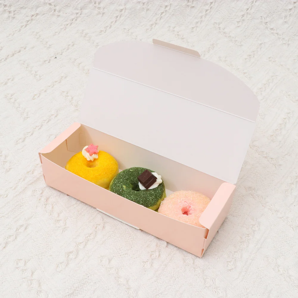 

20pcs Rectangular Biscuit Boxes Paper Cookie Container Baking Packaging Box Party Supplies (Blue with Golden Edge)