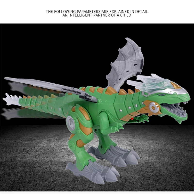 Pulverizador de dinosaurios para ni&ntilde;os, Robot Pterosaurio, Columpio de dibujos animados, modelo de Animal, Dinosaurio inteligente electr&oacute;nico, juguetes de regalo-2