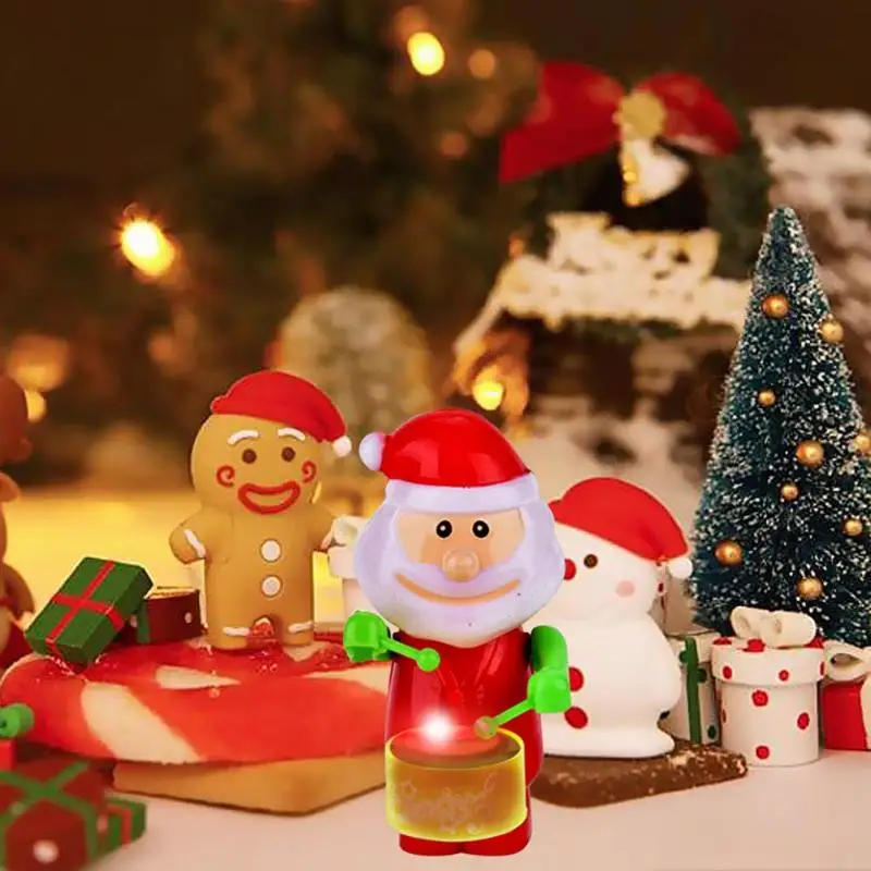 1 Набор светящиеся барабаны Санта Клаус Новинка Рождественская елка кулон