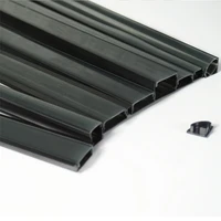 5pcs 20inch v u w black led aluminium profile 5v 12v 24v tape channel strip housing and cover cabinet linear bar light