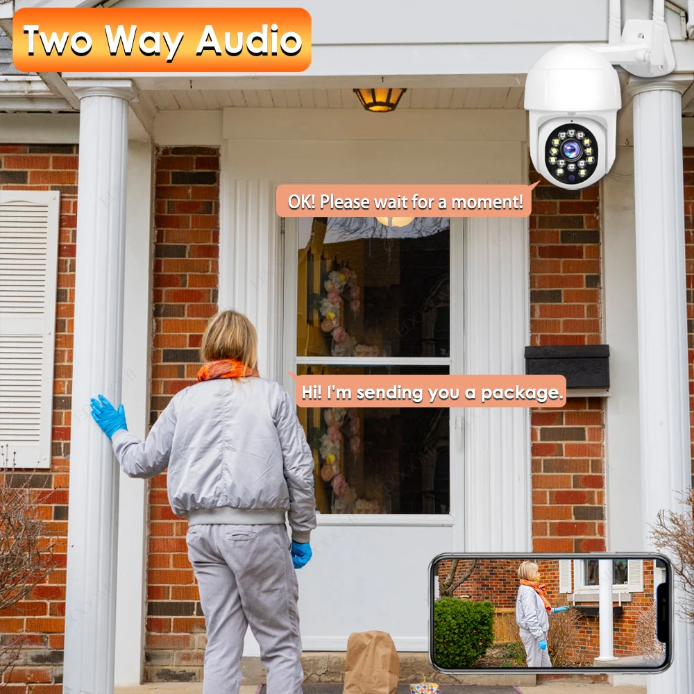 5mp ip wifi 1080p ptz cctv security protection outdoor auto tracking 4x digital zoom mini surveillance camera night version free global shipping