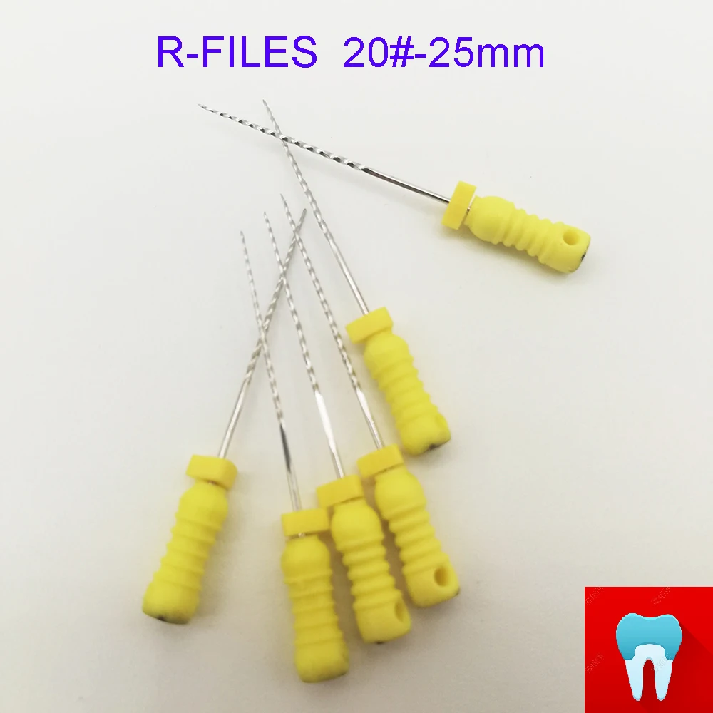 6 шт. 20 #25 мм стоматологические R файлы корневой канал материалы Стоматологические