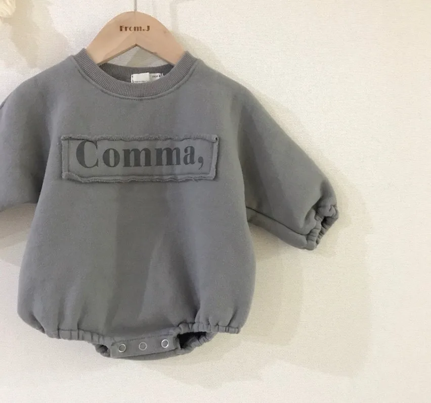 Детский комбинезон 2019 Корейский детский свитер с буквенным принтом плюс