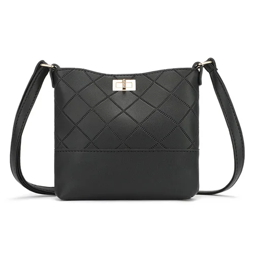 black bag REPRCLA новые сумки через плечо для женская дизайнерская сумка клетчатая сумка через плечо из искусственной кожи женские сумки-мессенджеры модная сумка - Цвет: black bag