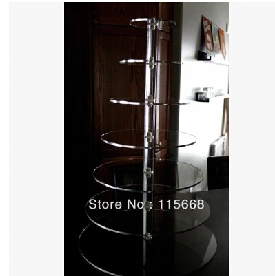 Горячая идеально! Бесплатная доставка 7 уровня круглый кристаллый акриловый на