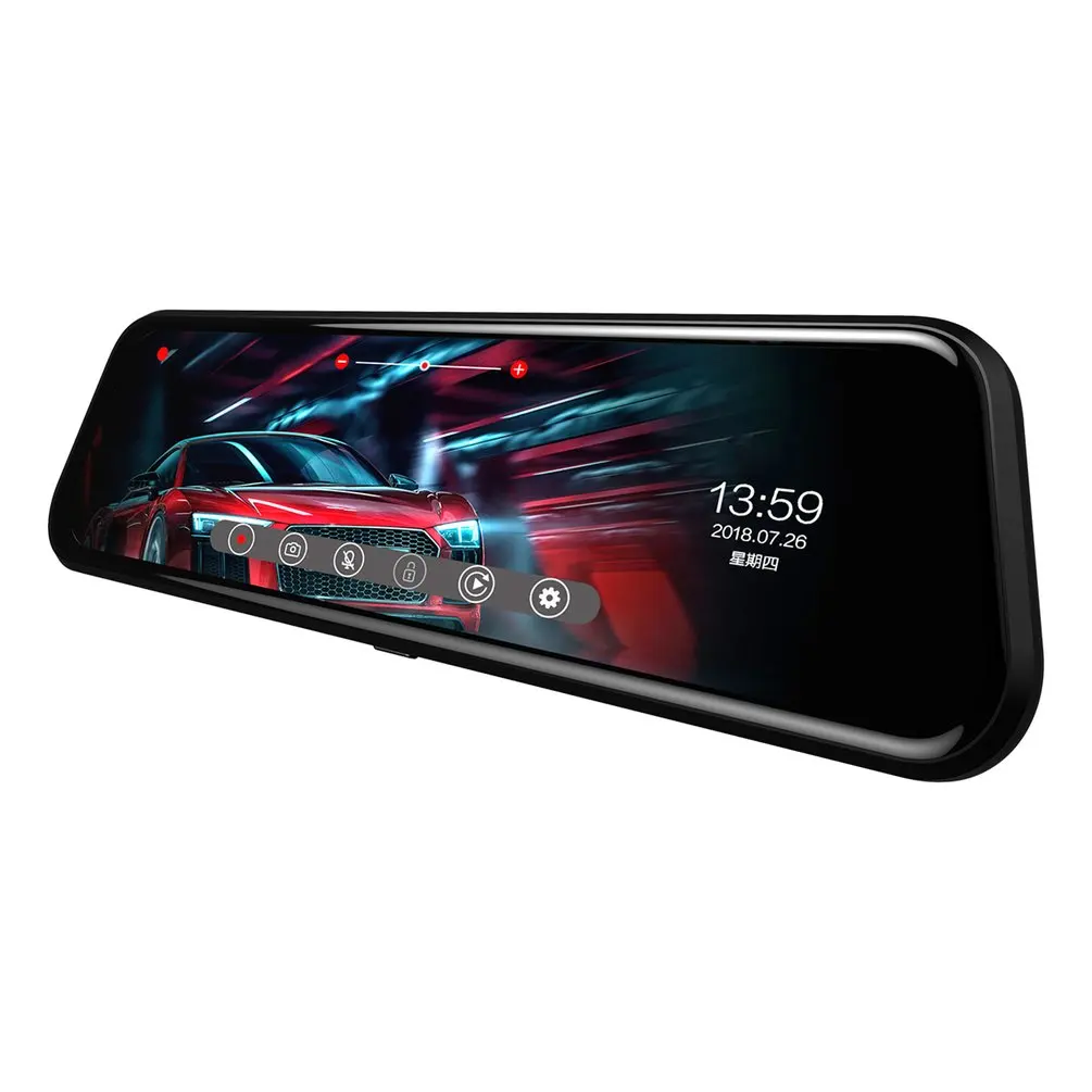 T12+ 9.66 inch Touch Screen DVR Car Camera Dual Lens Dash Cam Driving Recorder Night Vision DVR