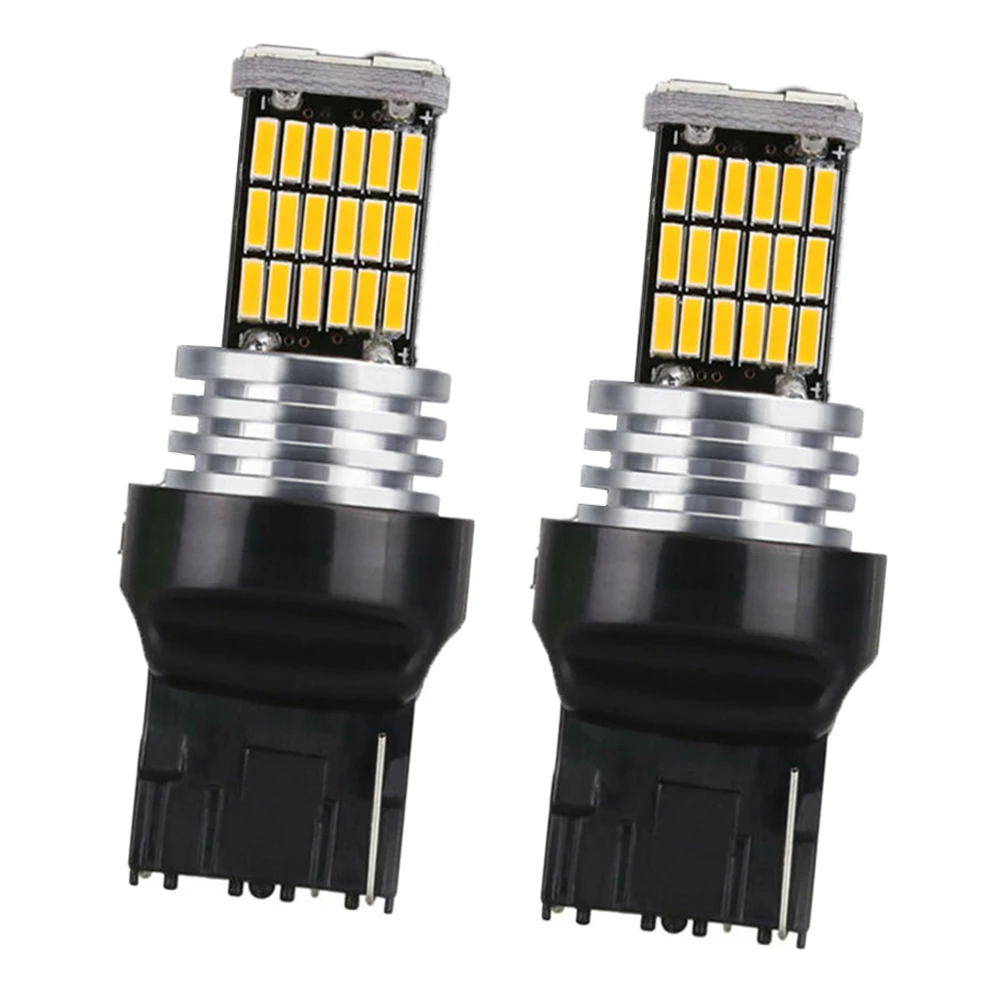 

2x W21W T20 Led Amber Canbus 7440 Turn Signal Lights Brake Lamp Tail Light 45SMD Led Auto Turn Signal Light Reverse Rear Lamps