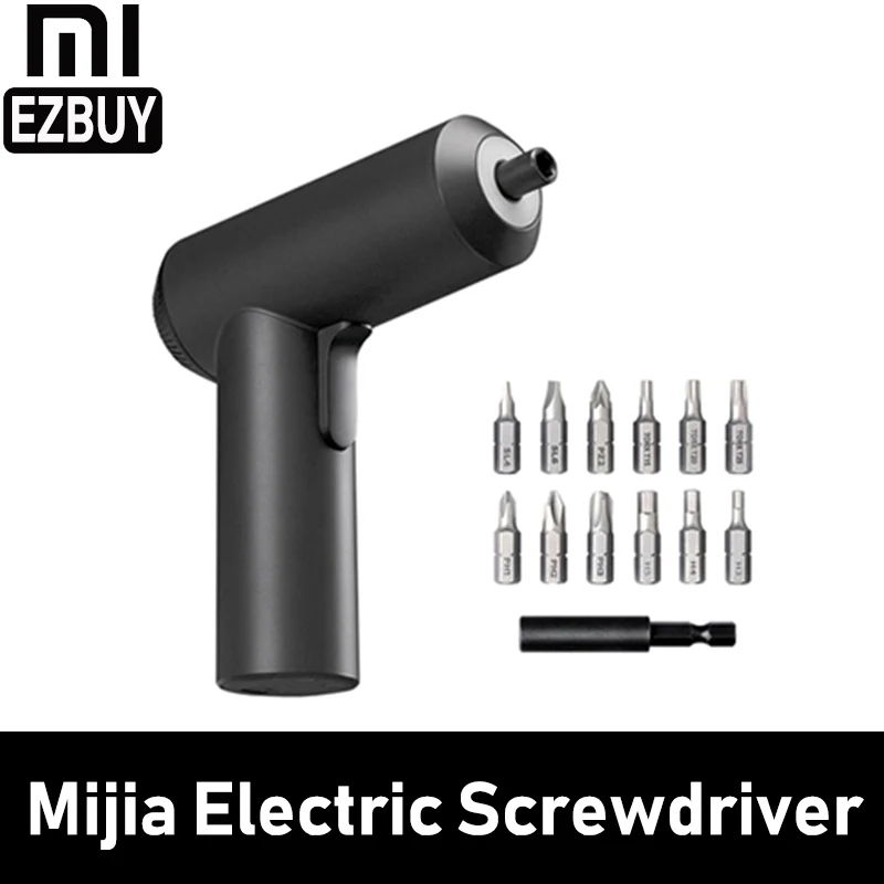 Xiaomi Mijia Беспроводная перезаряжаемая отвертка 3 6 V 2000mAh Li Ion 5N. m электрическая с 12 шт.