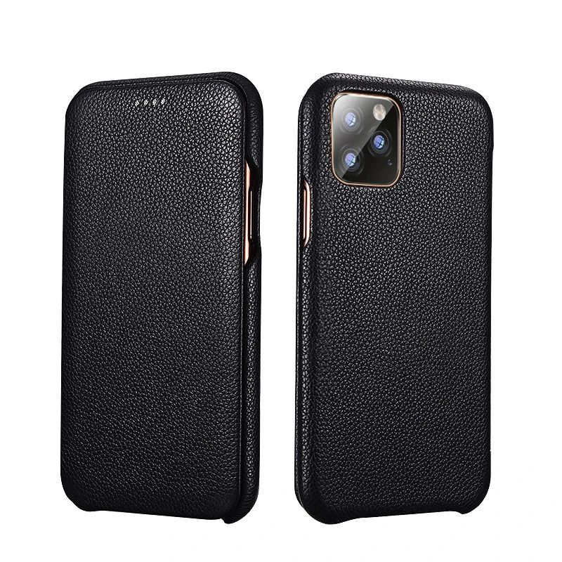 

Litchi Skin Cowhide Genuine Leather Case for iPhone 11 Slim Businees Cover Case for iPhone11 Pro Flip Case for iPhone11 Pro Max