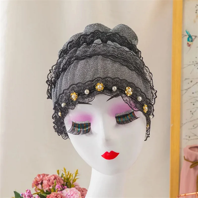 

New Women Hair Loss Cap Beanie Skullies Flower Pearls Muslim Cancer Chemo Cap Islamic Indian Hat Cover Head Scarf Fashion Bonnet