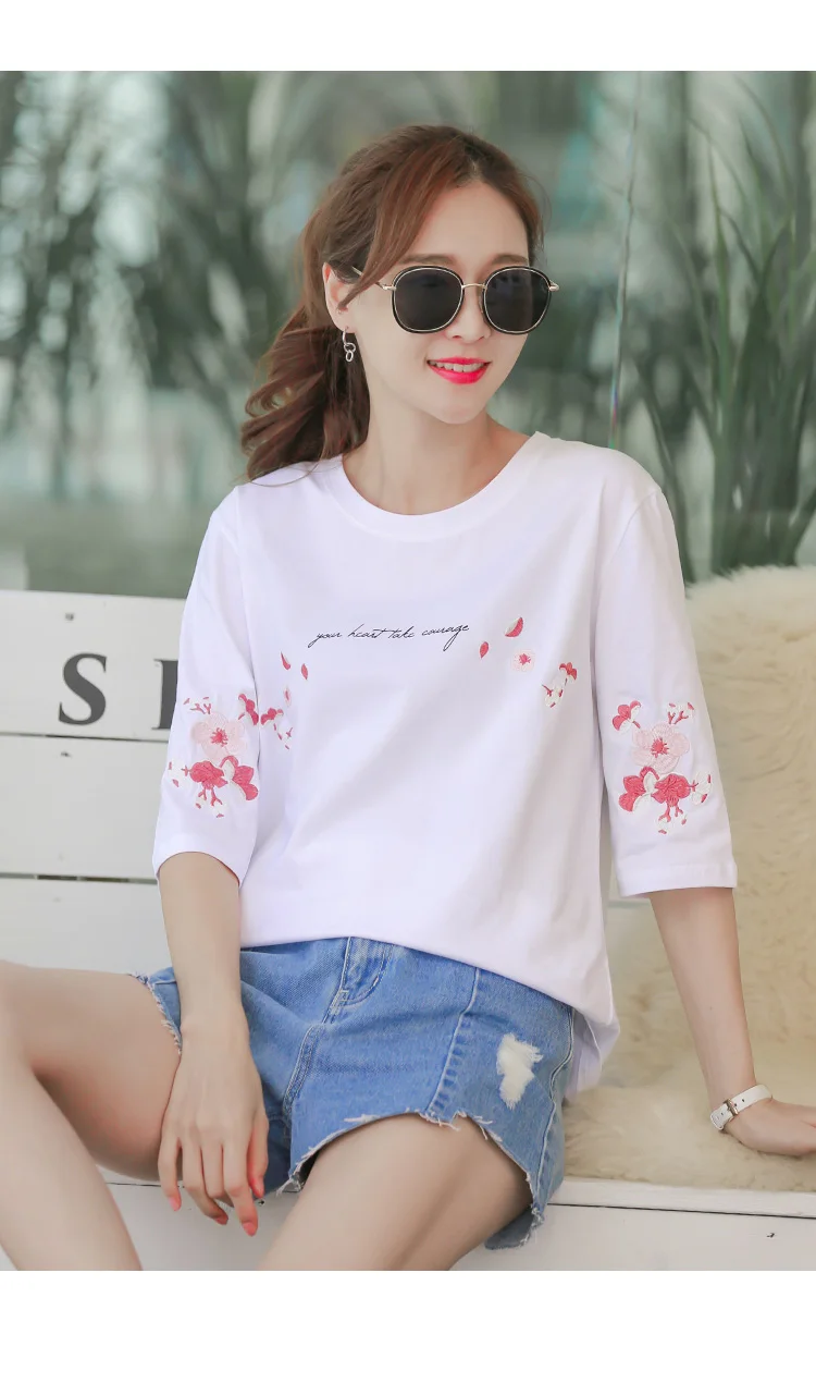 

2020 Tops T-shirts Cotton Female black Fashion Womens Garment