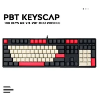 oem profile ansi 108 keys thick pbt chalk key set keycap for cherry mx kailh switch mechanical keyboard