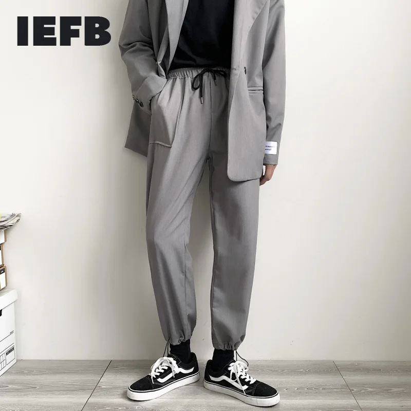Мужская одежда IEFB Новинка осени 2020 повседневные Костюмные брюки для мужчин