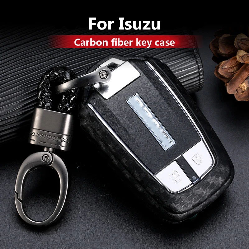 Новинка 2019 чехол для ключей из углеродного волокна с силикагелем всех новых Isuzu D