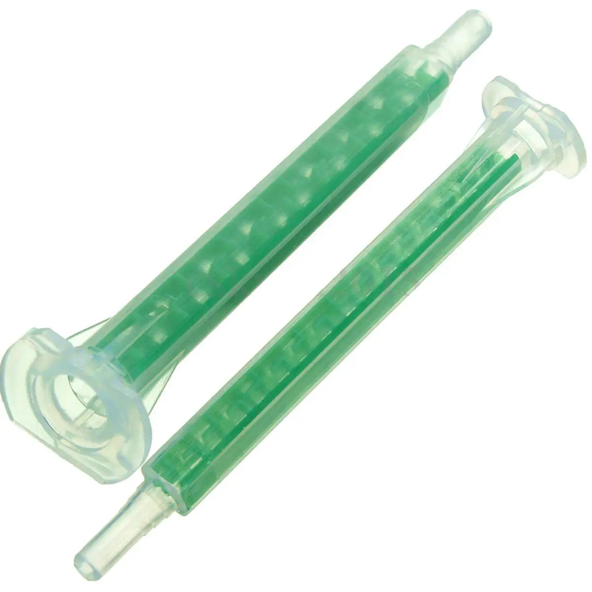 

50pcs Plastic AB Glue Mixed Tube Green Resin Static Mouth Mixing 16 Nozzles F6-1