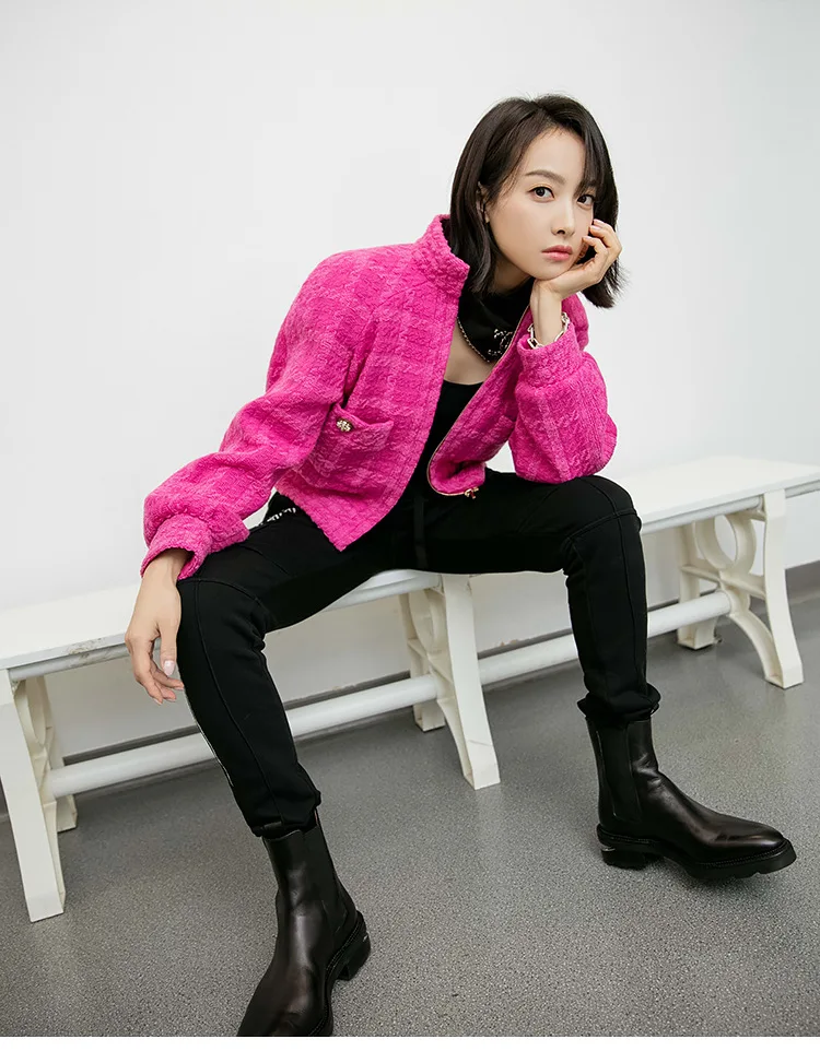 Small Fragrant Coat Women's New Cotton Padded Jacket Thickened with Cotton Korean Top Coats and Jackets Women