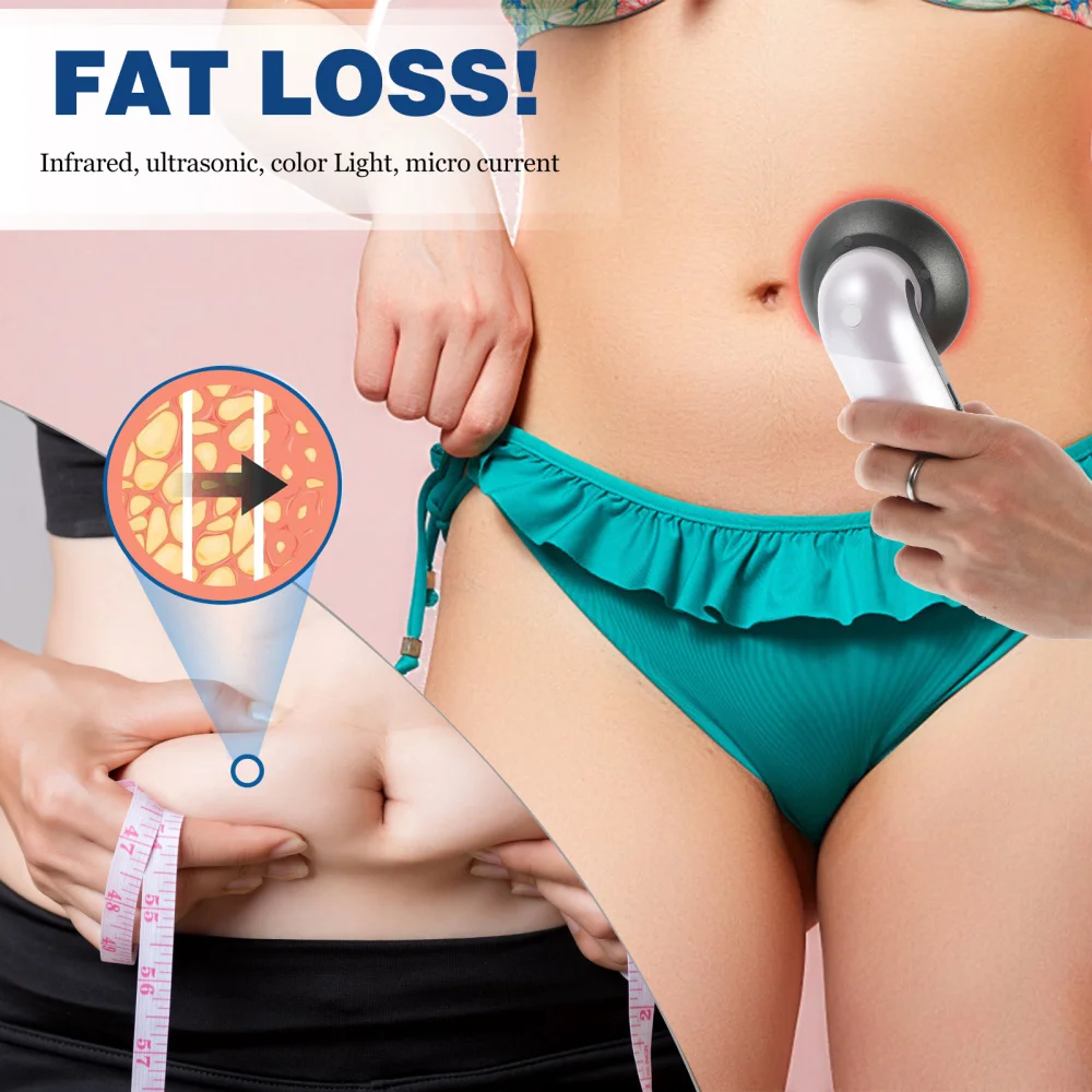 

1Pc 3-in-1 Far Infrared Ultrasonic Cosmetic Instrument Body Massager (White)