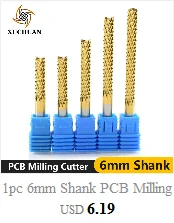 10 шт. 1,0 мм с титановым покрытием фрезерный станок с ЧПУ Бит Карбид PCB Фрезерный резак для фрезерования металла Гравировальный Бит