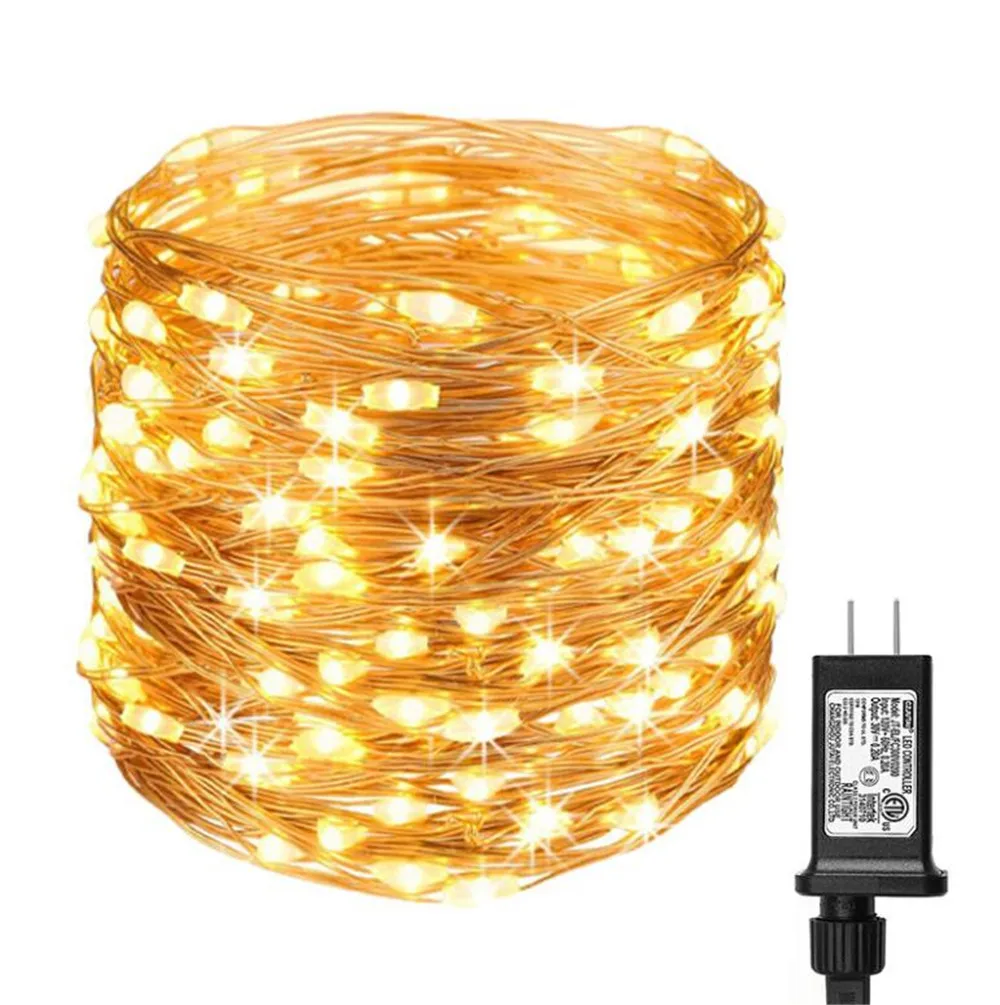 10/20/30M Twinkle Fairy String Lights Waterproof Christmas low voltage Copper Wire Lights for Bedroom Wedding Party DIY Decor