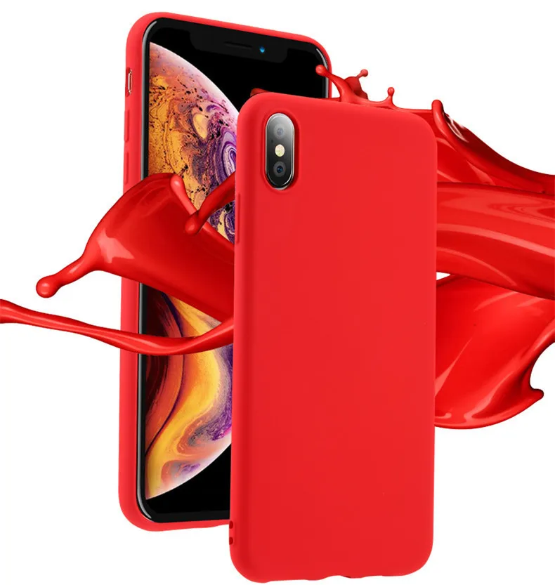 Роскошный мягкий матовый цвет корпуса противоударный ТПУ жидкость силиконовая