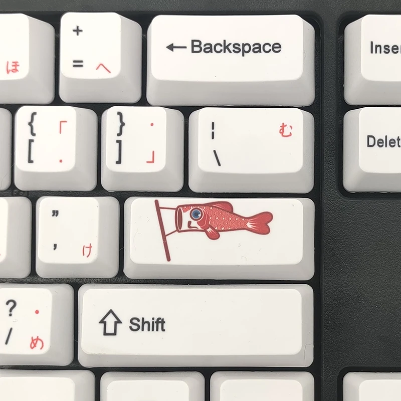 Keycap mechanical keyboard PBT thermal sublimation Japanese keycap 108 keys opaque key cap OEM height carp flag | Компьютеры и офис