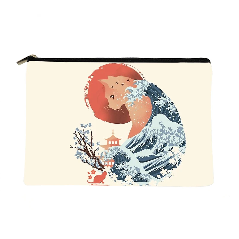 

Women Spirit Beast Cat Printed Make up bag Fashion Women Cosmetics Organizer Bag for Travel Colorful Storage Bag for Lady Bag