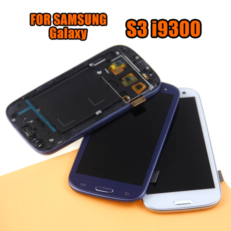 ЖК-экран S3 для SAMSUNG Galaxy i9300 сменный дигитайзер сенсорного экрана с рамкой |
