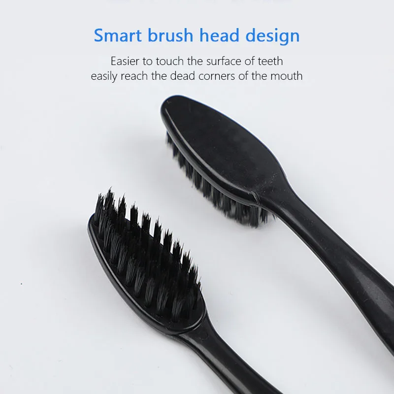

10pcs Toothbrush Soft Bristle Adult Bamboo Charcoal Household Fine Wool Toothbrush Antibacterial Men and Women Soft Family