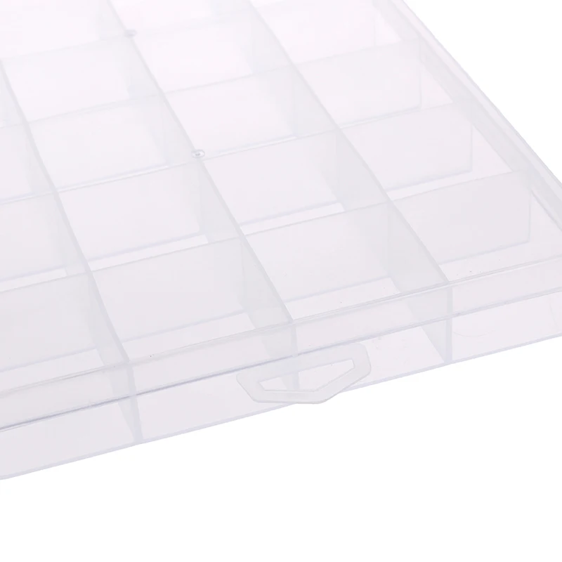 

24 Compartments Plastic Box Case Jewelry Bead Storage Container Craft Organizer