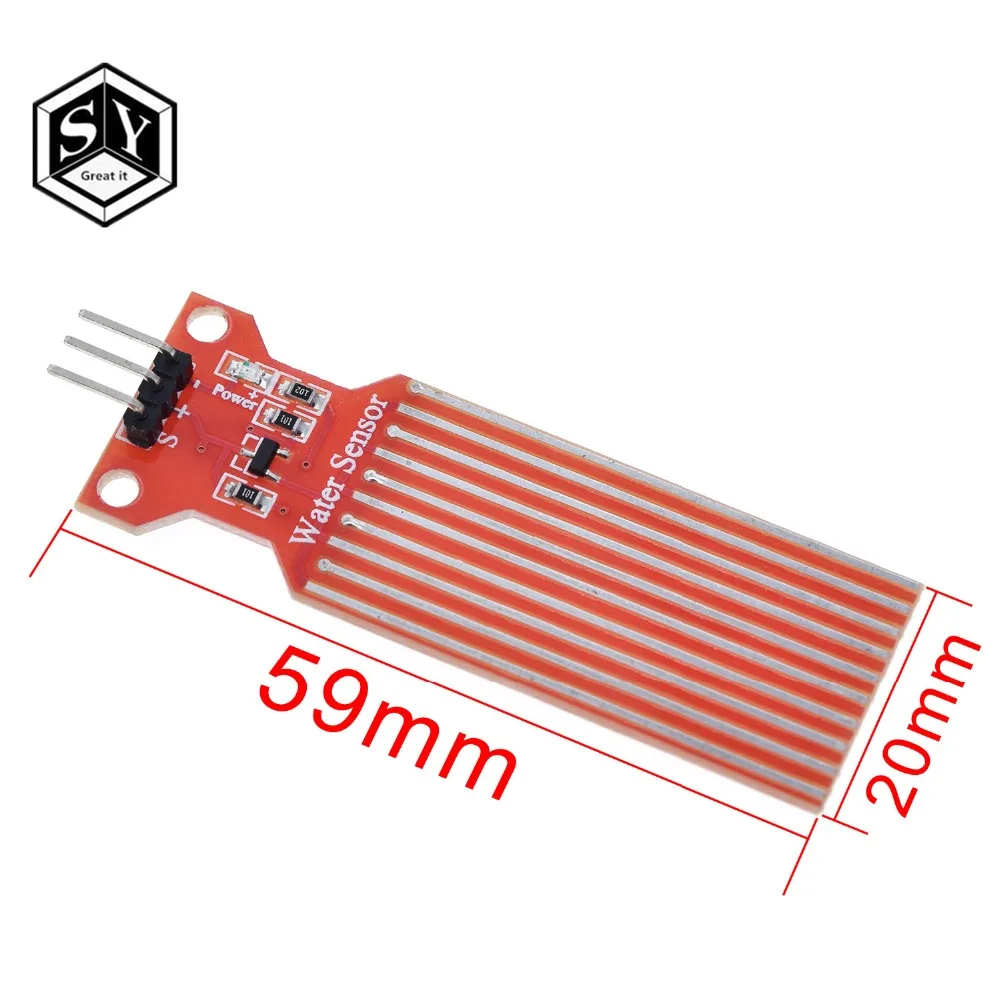 1 шт. датчик уровня дождевой воды глубина обнаружения капель воды для arduino Совместимость с UNO MEGA 2560