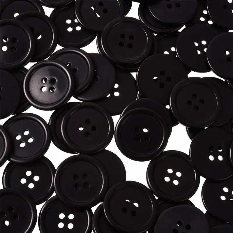 50 шт./компл. Ретро Смола черная кнопка Декор для шитья ремесла Одежда Пальто DIY Muppet