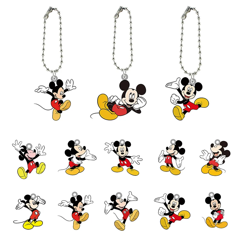 

Disney Mickey Funny Multi-shape Acrylic Doll Keychain Boys and Girls Fashion Jewelry Keychain for Friends Gifts