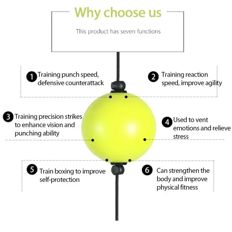 

Suction Cup Vent Ball Boxing Ball Suction Cup End Floor To Ceiling Speed Ball Punch Bag Boxing Decompression Training Equipment