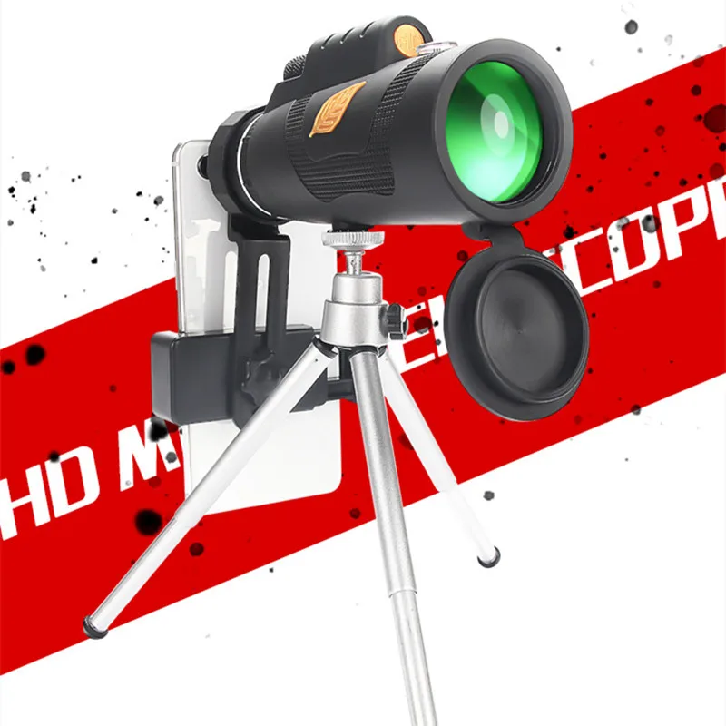 

12x50 Telescope Powerful Monocular Spyglass With Zoom Night Vision Professional Suitable For Hiking Camping Tourism Waterproof