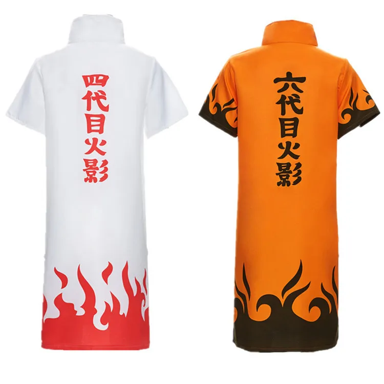 

Shippuden Cosplay Cloak 4th and 6th Hokage Cloak Robe White Cape Dust Coat Unisex Fourth Hokage Namikaze Minato Uniform
