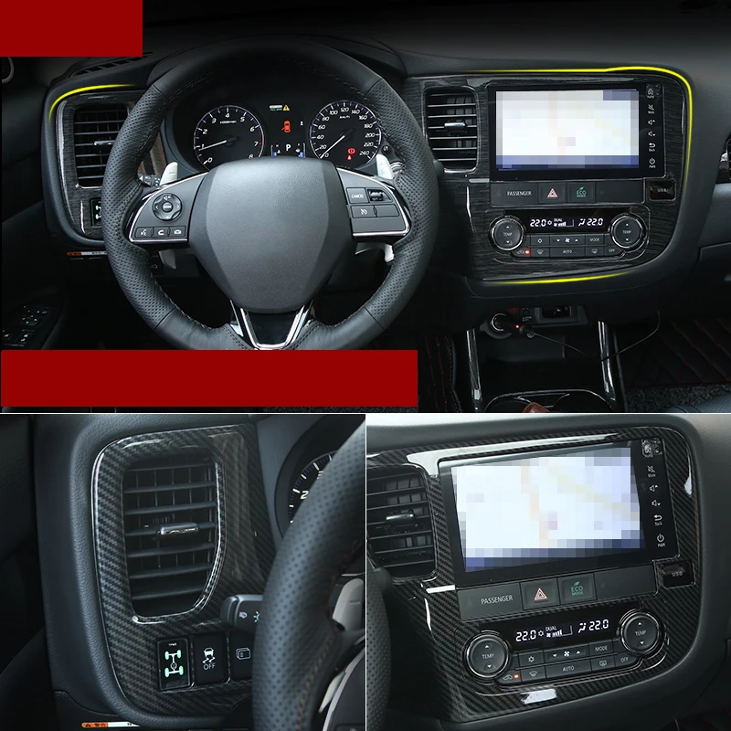 

Lsrtw2017 Abs Car GPS Screen Frame Trims for Mitsubishi Outlander 2016 2017 2018 2019 Interior Accessories Chrome