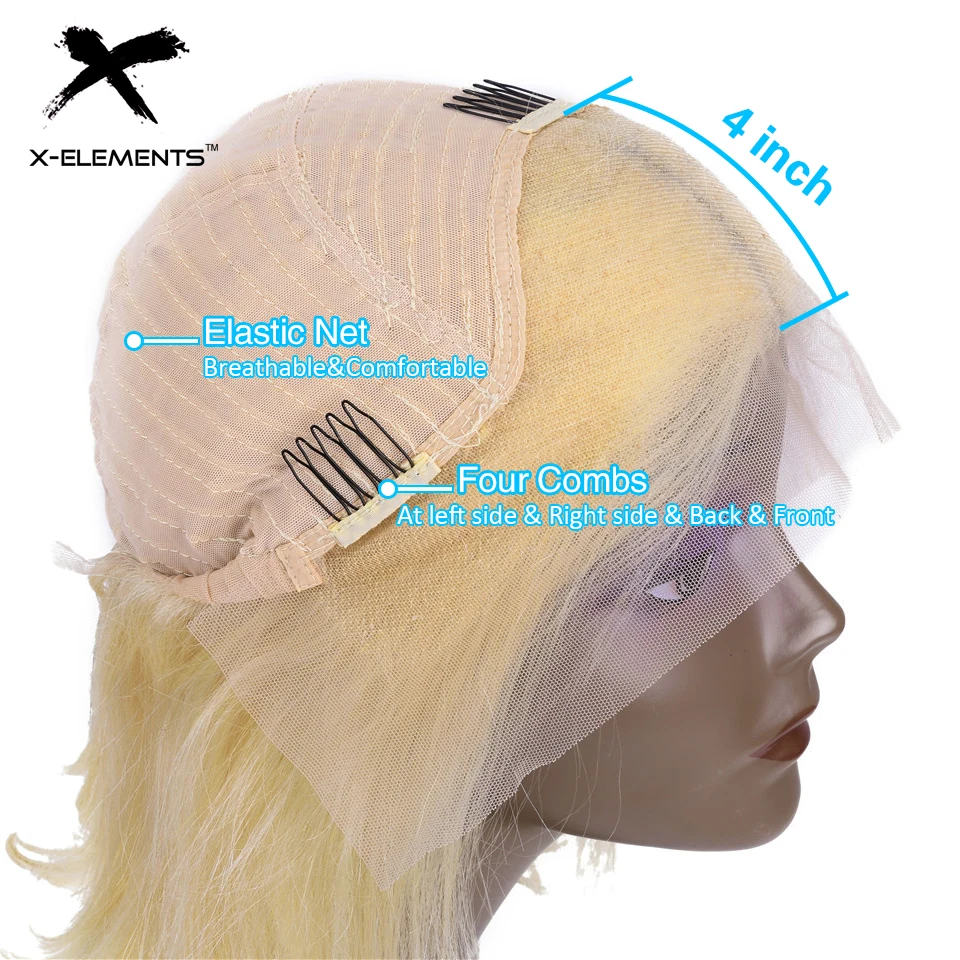 13*4 Lace Front Human Hair Wigs Honey Blonde 613 Short Bob Wig Brazilian Straight Lace Front Wig Human Hair Wigs For Women