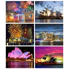 5D алмазная живопись сделай сам, Сиднейский оперный театр, фейерверк, декоративные картины на холсте, домашний декор для стен, персонализированные головоломки Gift