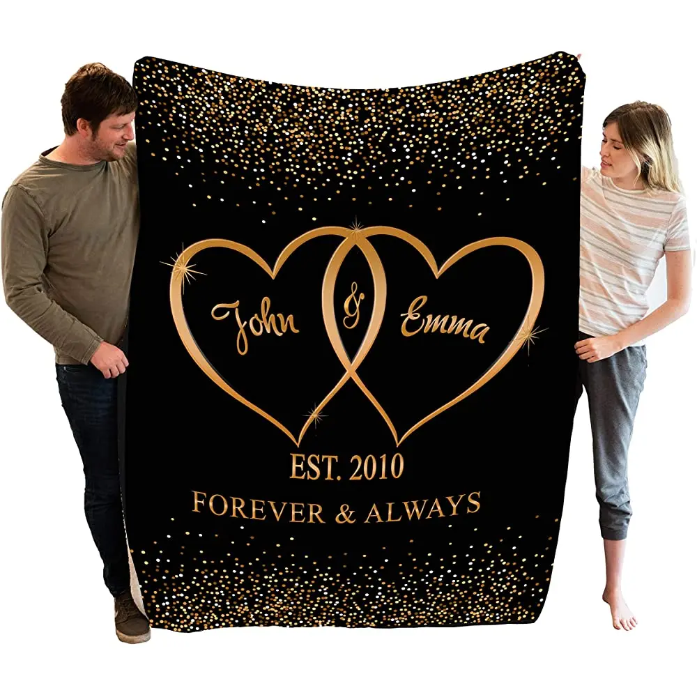 

Stylish Gears Personalized Blankets for The Closest One to Your Heart Custom Blanket Couple, Custom Couple Gifts