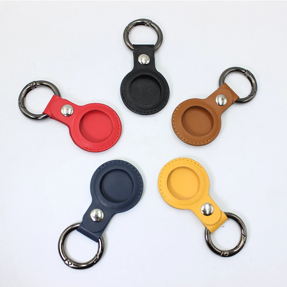 

leather Protective case For Apple Airtags Locator shell Sleeve Metal Circle Sports leather Shell Protective case