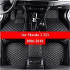 Автомобильные коврики для Mazda 3 323 2006-2014 2015 2016 2017 2018 Flash Mat кож специальные подушечки автомобильный коврик автомобиля чехлы