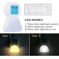 1 pack led usb socket night light with sensor control white or warm light lamp interior for home bedroom energy saving