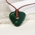 Ожерелье MeetLife Coraline для косплея аниме Очаровательное ожерелье с подвеской из зеленого камня кожаная цепочка ожерелье Аниме модные ювелирные изделия