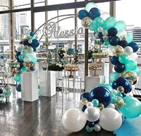 blue green balloon garland arch kit baby shower bridal shower birthday wedding balloon wall party background decoration