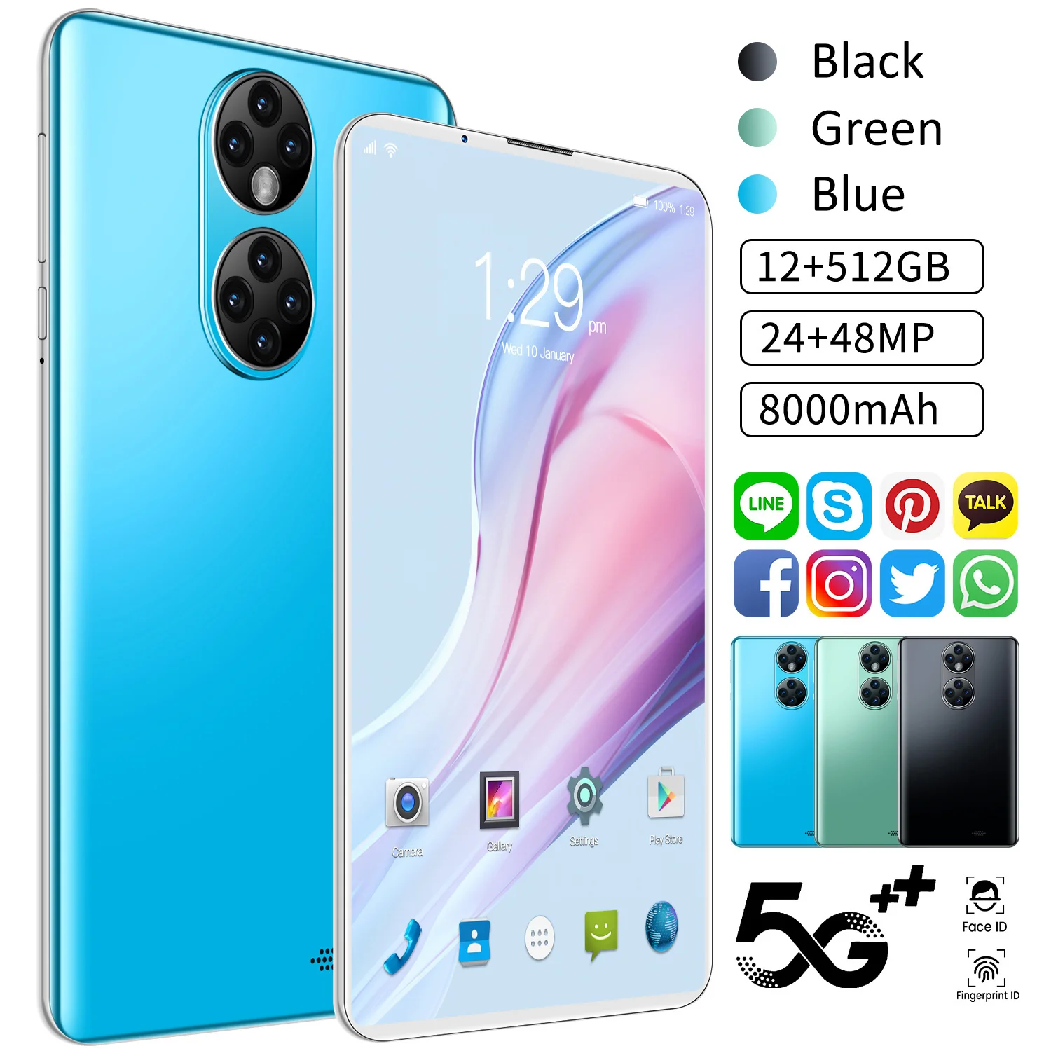 

Планшет P50, 7,85 дюйма, 512 Гб ПЗУ, две SIM-карты, GPS, 8800 мАч
