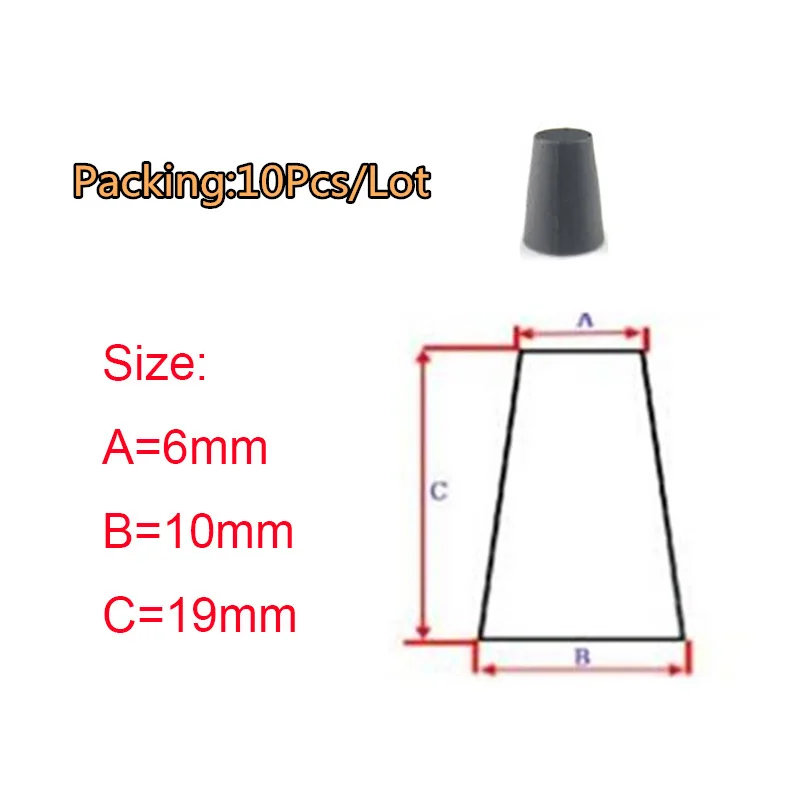 Черные Стопперы уплотнительные концевые крышки/высокие температурные булочки/коническая силиконовая резиновая вилка/колба коническая трубка/маскирующий Фиксатор с отверстием